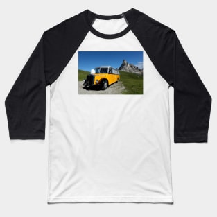 Old Swiss Post Car at Giau Pass Baseball T-Shirt